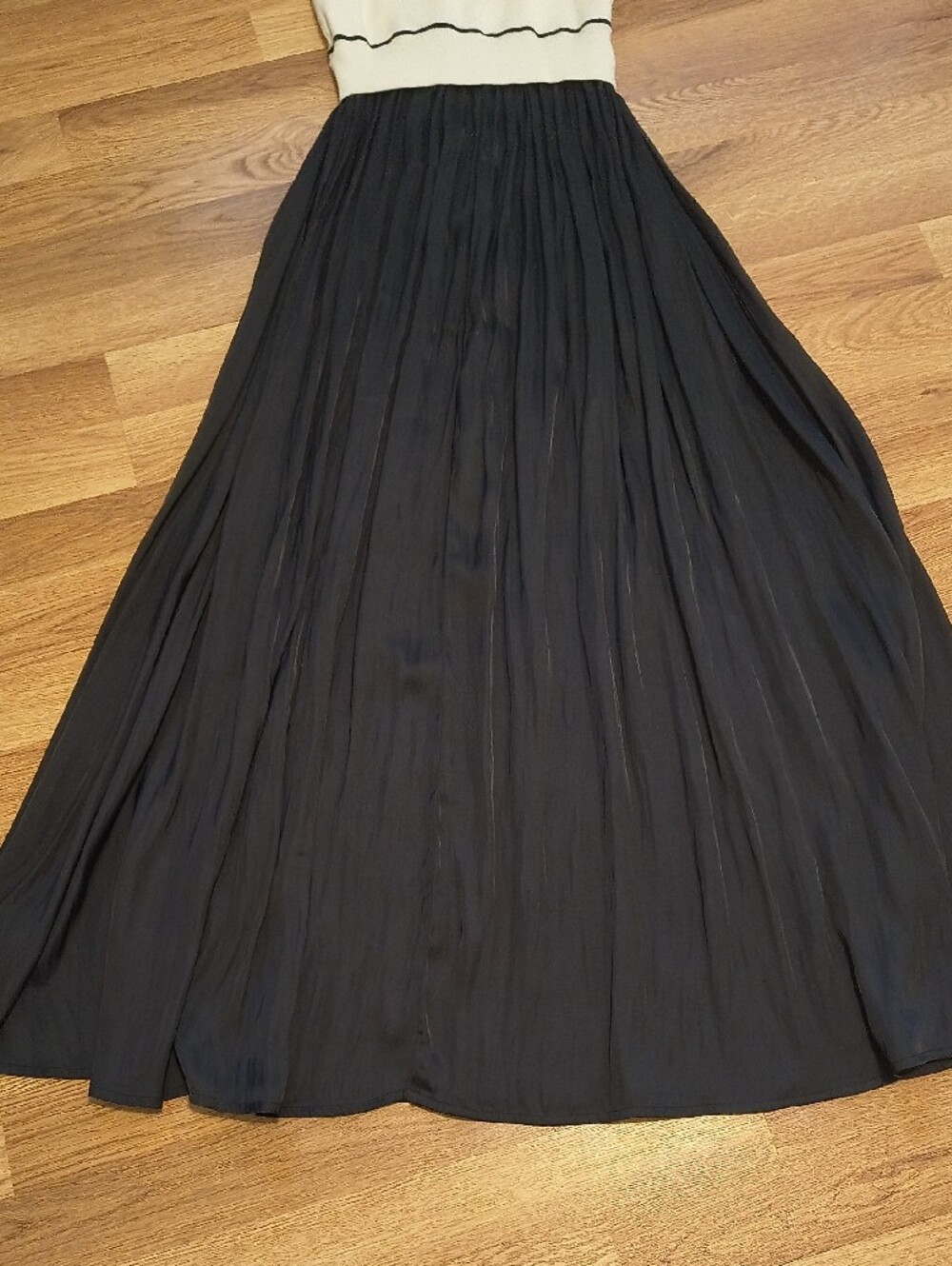 Rachel Zoe Sleeveless Two-Tone Maxi Dress in White and Black - Picture 8 of 10